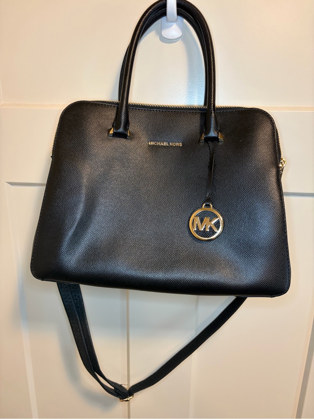 Michael Kors Black Saffiano Satchel - Picture 3 of 12